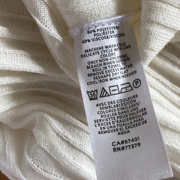 ANN TAYLOR White knit tank top - Picture 10 of 10